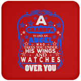Grandpa Is Like An Angel Takes You Under His Wings - Drink Coaster
