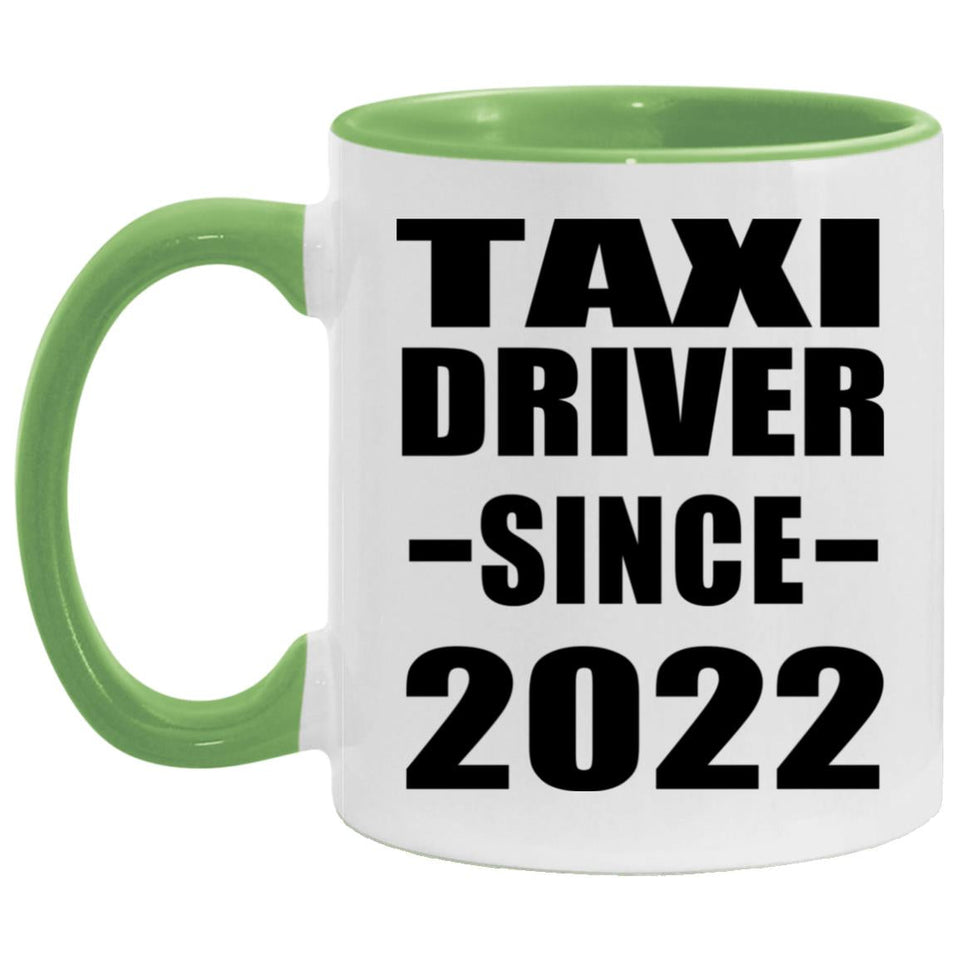 Taxi Driver Since 2022 - 11oz Accent Mug Green