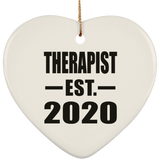 Therapist Established EST. 2020 - Heart Ornament