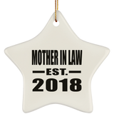 Mother In Law Established EST. 2018 - Star Ornament