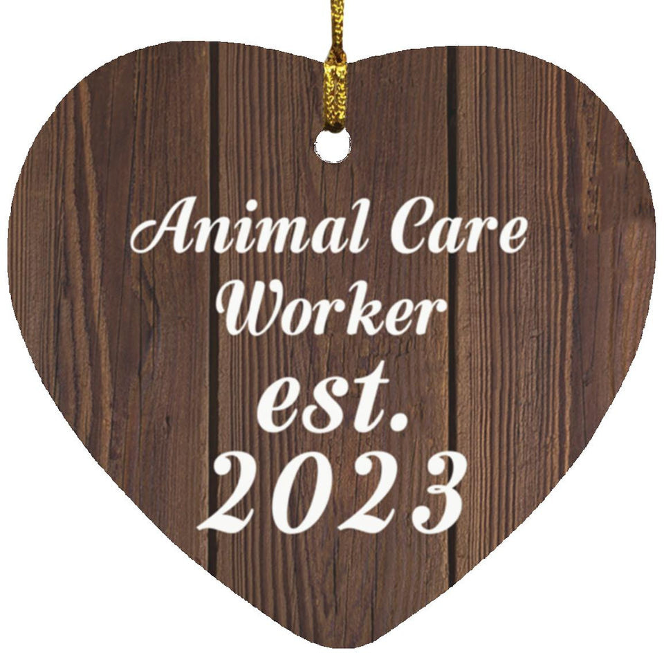 Animal Care Worker Established Est. 2023 - Heart Ornament D