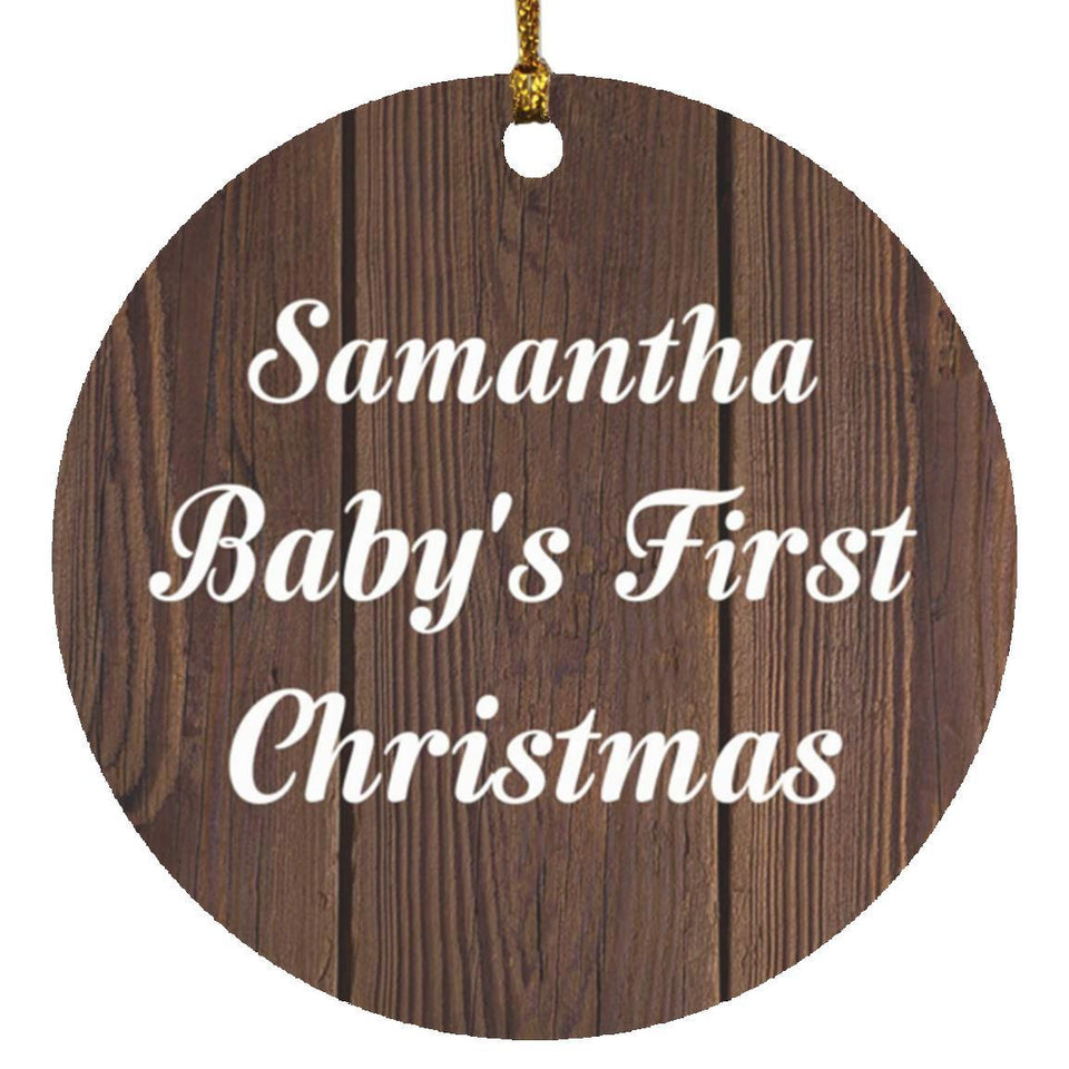 Samantha Baby's First Christmas - Circle Ornament D