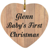 Glenn Baby's First Christmas - Heart Ornament C