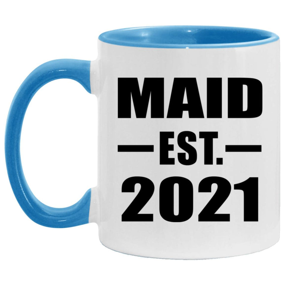 Maid Established EST. 2021 - 11oz Accent Mug Blue