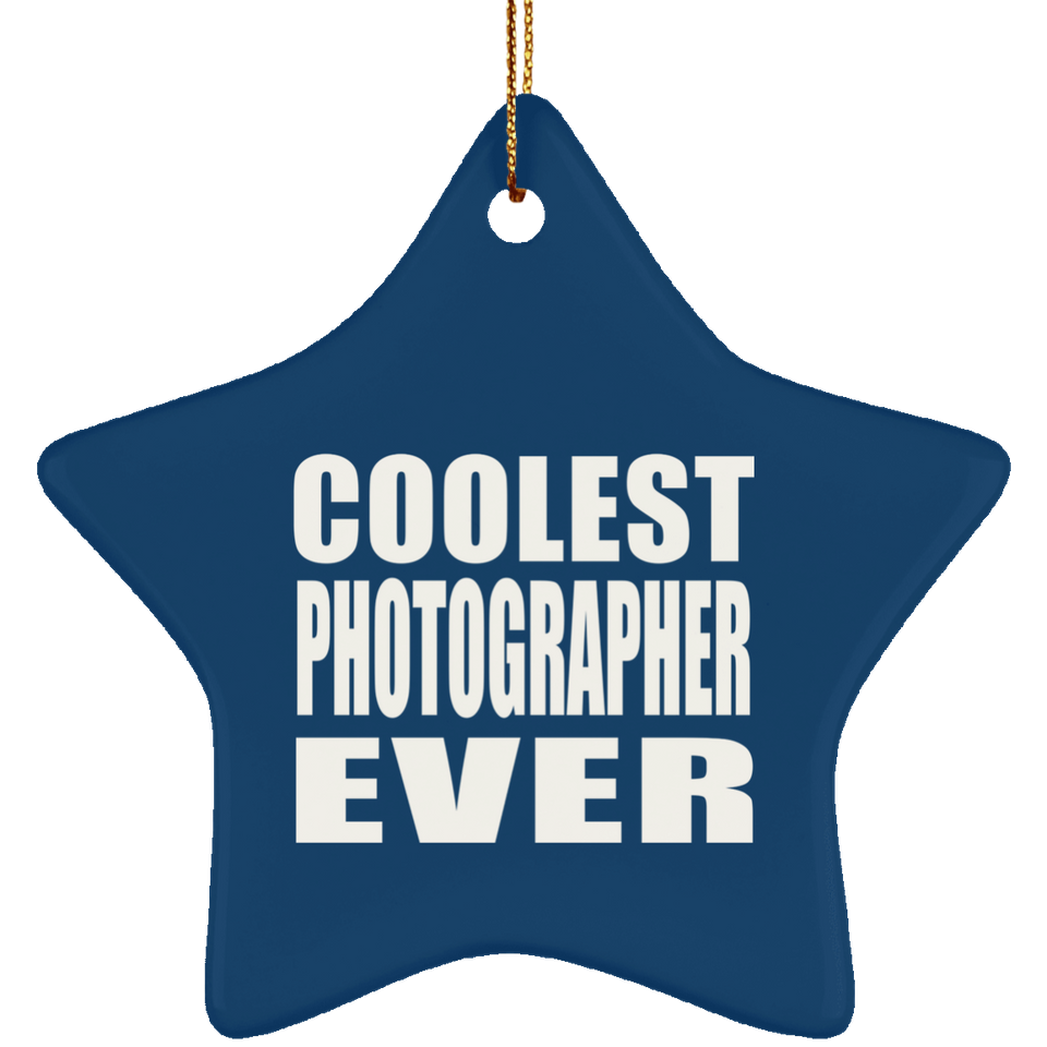 Coolest Photographer Ever - Star Ornament