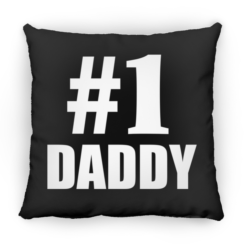 Number One #1 Daddy - Throw Pillow Black