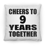 9th Anniversary Cheers To 9 Years Together - Throw Pillow