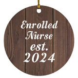 Enrolled Nurse Established Est. 2024 - Circle Ornament D