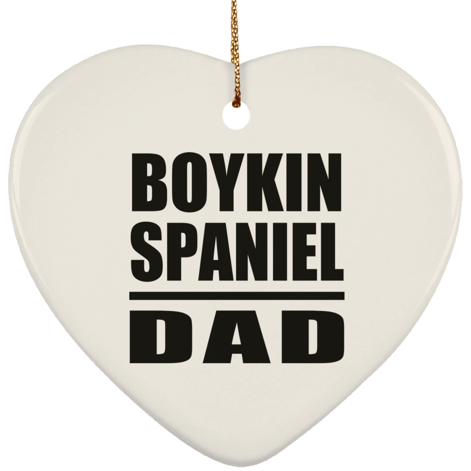 Boykin Spaniel Dad - Heart Ornament