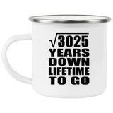 55th Anniversary Square Root of 3025 Years Lifetime To Go - 12oz Camping Mug
