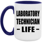 Laboratory Technician Life - 15oz Accent Mug Purple
