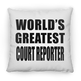 World's Greatest Court Reporter - Throw Pillow