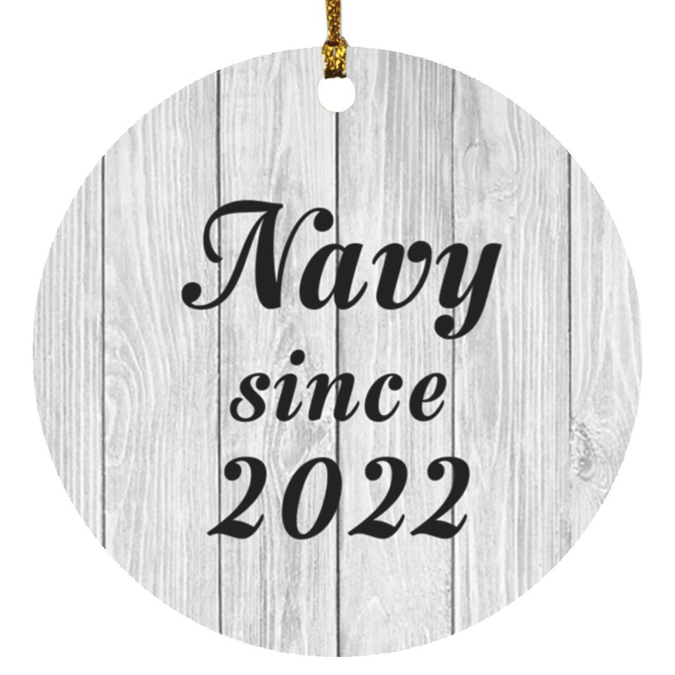 Navy Since 2022 - Circle Ornament F