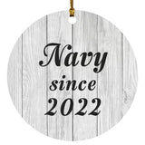 Navy Since 2022 - Circle Ornament F