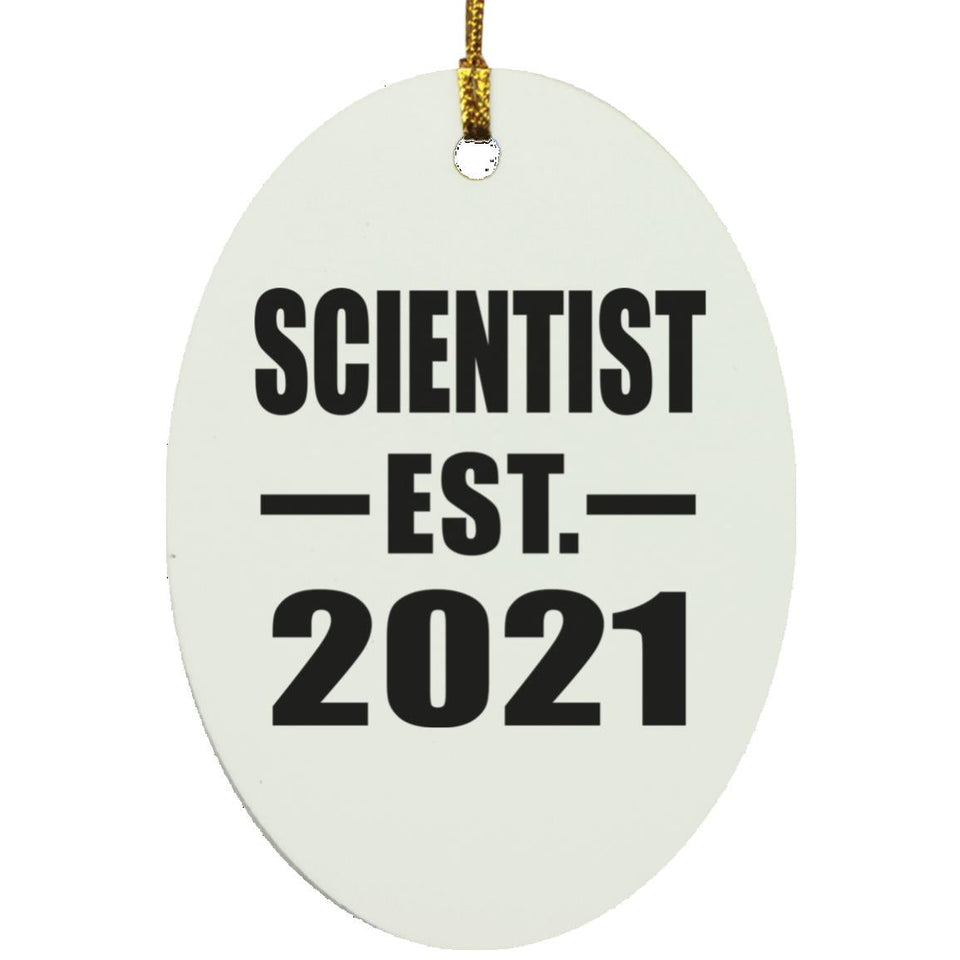 Scientist Established EST. 2021 - Oval Ornament