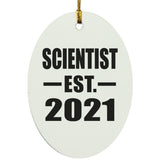 Scientist Established EST. 2021 - Oval Ornament