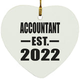 Accountant Established EST. 2022 - Heart Ornament