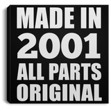 23rd Birthday Made in 2001 All Parts Original - Canvas Square