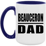 Beauceron Dad - 15oz Accent Mug Purple
