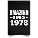 46th Birthday Amazing Since 1978 - Poster Portrait