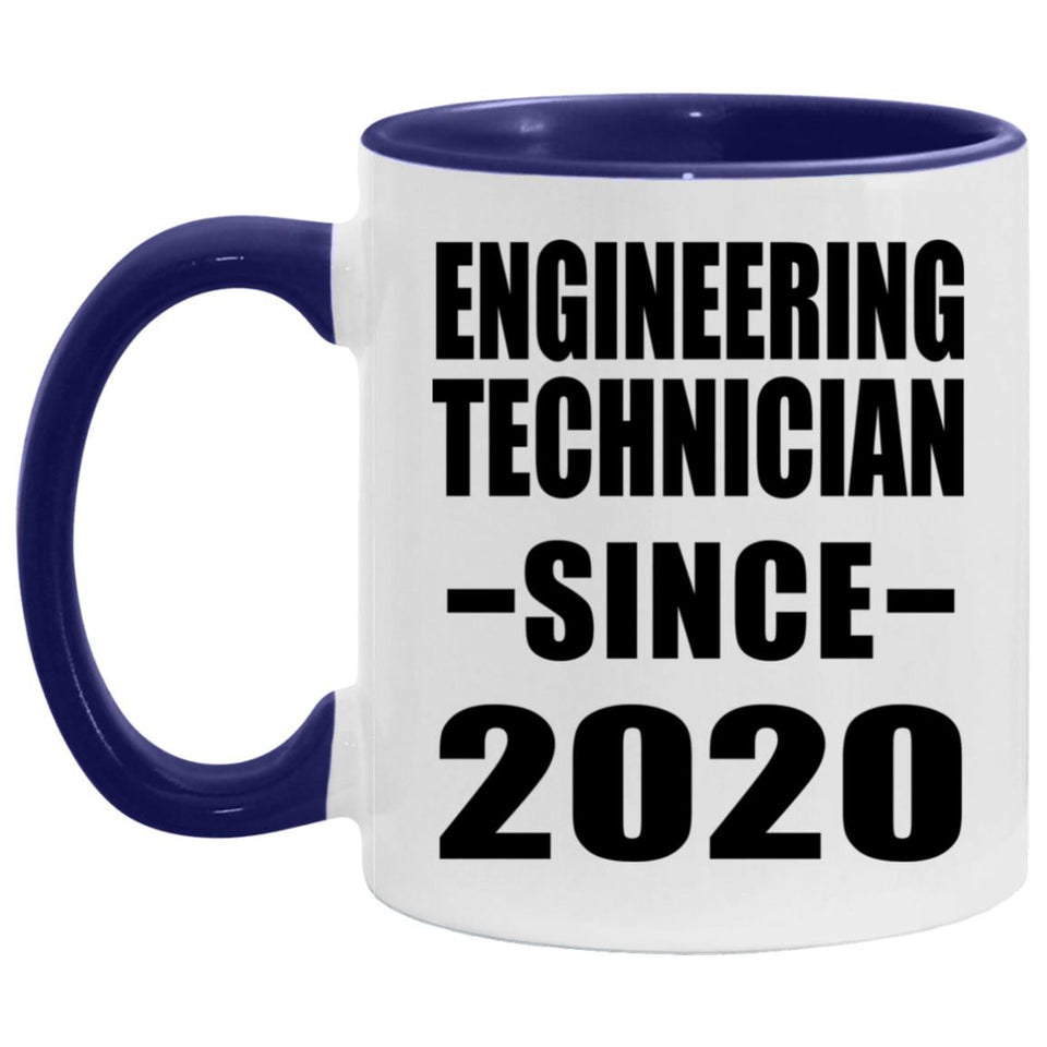 Engineering Technician Since 2020 - 11oz Accent Mug Purple