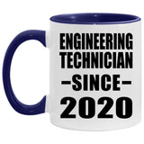 Engineering Technician Since 2020 - 11oz Accent Mug Purple