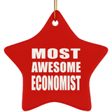 Most Awesome Economist - Star Ornament