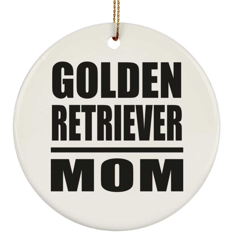 Golden Retriever Mom - Circle Ornament
