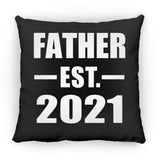 Father Established EST. 2021 - Throw Pillow Black
