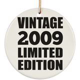 15th Birthday Vintage 2009 Limited Edition - Circle Ornament