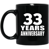 33rd Anniversary 33 Years - 11 Oz Coffee Mug Black