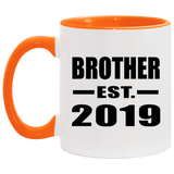 Brother Established EST. 2019 - 11oz Accent Mug Orange