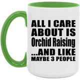 All I Care About Is Orchid Raising - 15oz Accent Mug Green