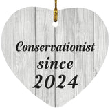 Conservationist Since 2024 - Heart Ornament F