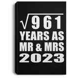 31st Anniversary Square Root of 961 Years As Mr & Mrs 2023 - Canvas Portrait