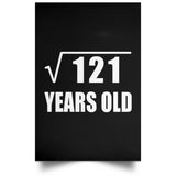 11th Birthday Square Root of 121 Years Old - Poster Portrait