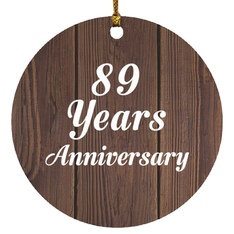 89th Anniversary 89 Years Anniversary - Circle Ornament D
