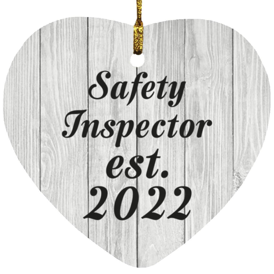 Safety Inspector Established Est. 2022 - Heart Ornament F