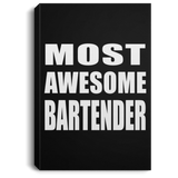 Most Awesome Bartender - Canvas Portrait