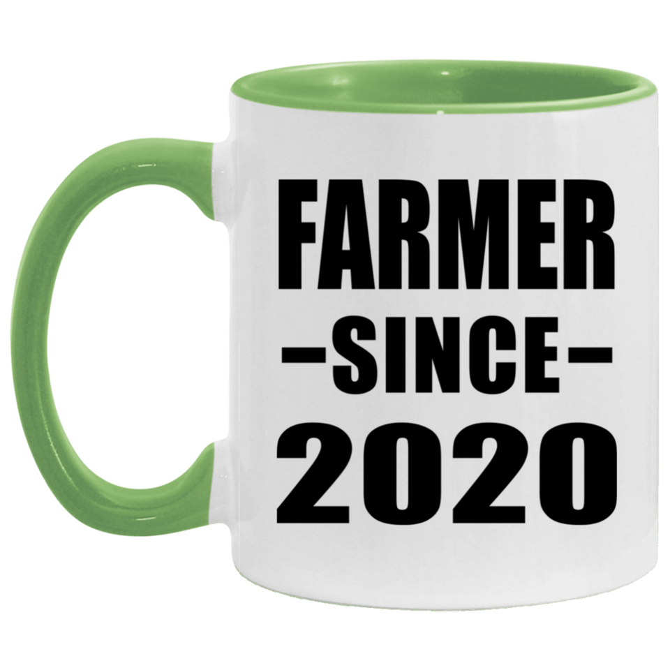 Farmer Since 2020 - 11oz Accent Mug Green