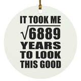 83rd Birthday Took Square Root of 6889 Years To Look Good - Circle Ornament