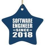 Software Engineer Since 2018 - Star Ornament