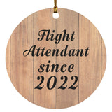 Flight Attendant Since 2022 - Circle Ornament C