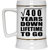 20th Anniversary Square Root of 400 Years Lifetime To Go - Beer Stein