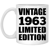 61st Birthday Vintage 1963 Limited Edition - 11oz Coffee Mug