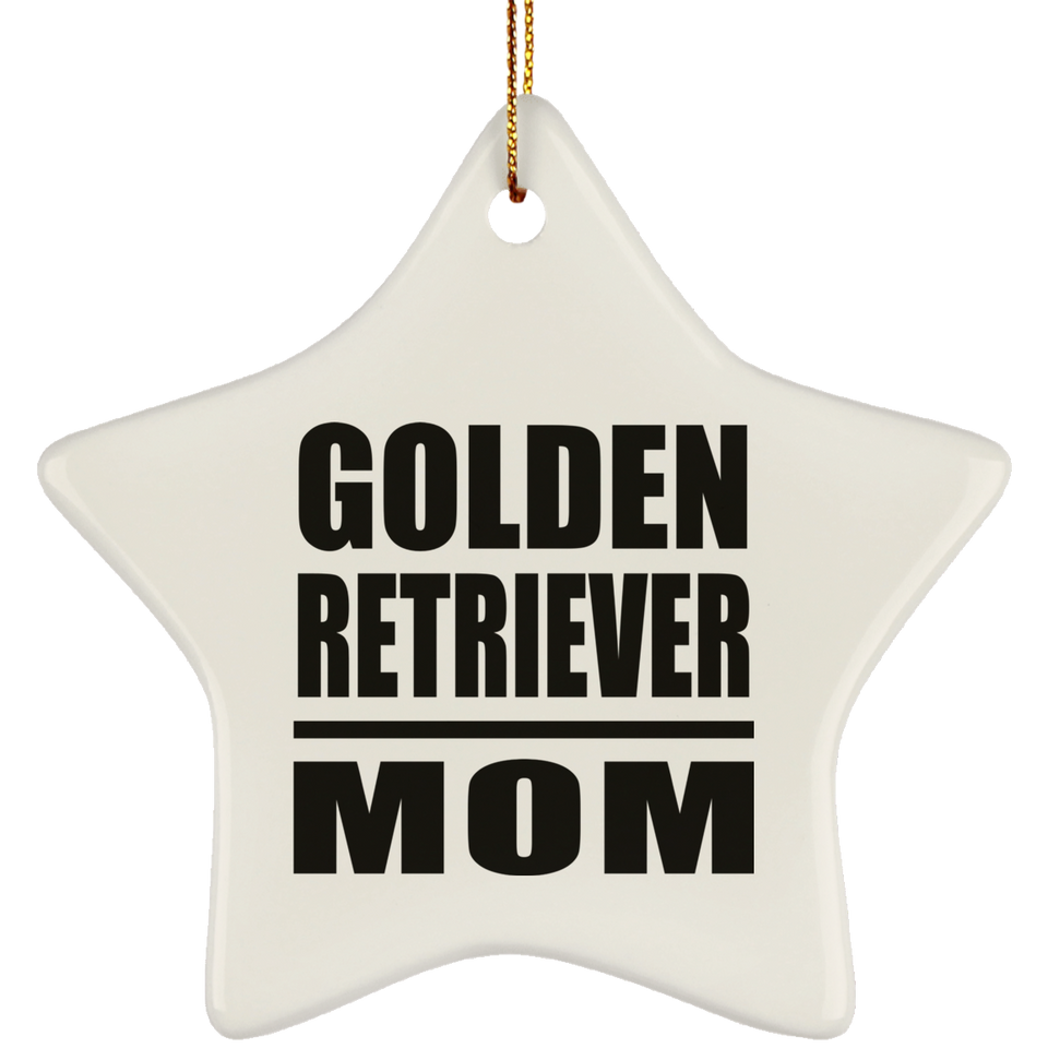 Golden Retriever Mom - Star Ornament