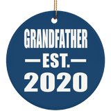 Grandfather Established EST. 2020 - Circle Ornament