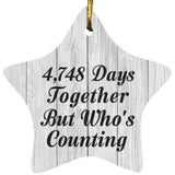13rd Anniversary 4,748 Days Together Who's Counting - Star Ornament F
