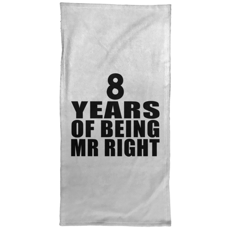8th Anniversary 8 Years Of Being Mr Right - Hand Towel