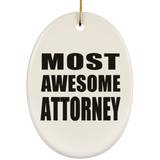 Most Awesome Attorney - Oval Ornament